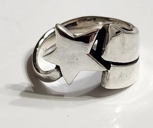 Sterling Silber Stern Wickelring Größe 5 - Bild 1 von 1