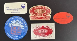 Vintage Bergbau Aufkleber Sandy Valley Sprengstoff DuPont Menge 5 - Bild 1 von 1