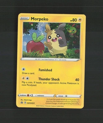 Morpeko SWSH031 Sword & Shield Black Star Promo Holo Pokemon Card LP - Image 1 of 4