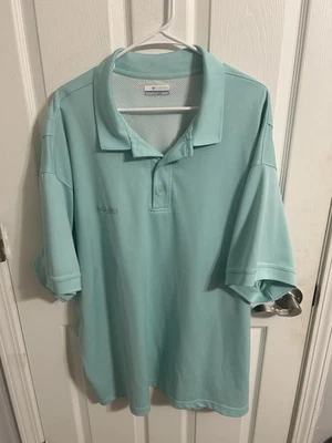 Columbia PFG Omni Shade Polo Pesca Camisa Hombre’s 3X Turquesa Foto 1 de 4