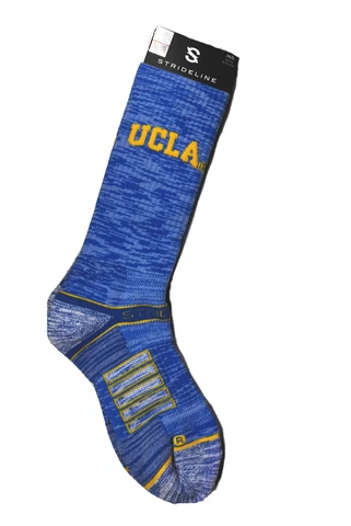 STRIDELINE Men's UCLA Bruins Premium Crew Socks - Blue & Gold - One Size 8-12 Cover
