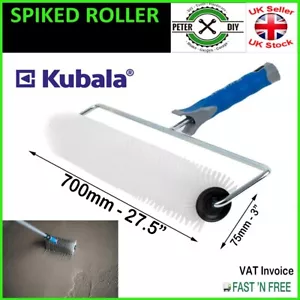 SPIKED ROLLER Aeration 700x75mm Self Levelling Screed Flooring Tool 17mm Spikes - Picture 1 of 2