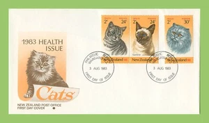 New Zealand 1983 Health Issue, Cats set First Day Cover - Picture 1 of 1
