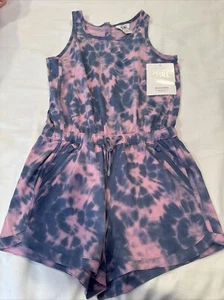 Athlet Girl Pink/Blue On The Go Romper - Size 8/10 - Picture 1 of 6
