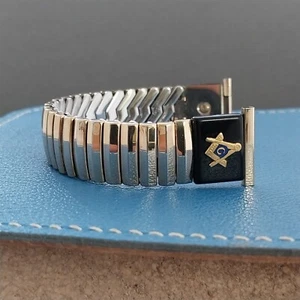 1950s Vintage Masonic Gold-Filled Eton Classic 1950s Unused Stretch Watch Band - Picture 1 of 7