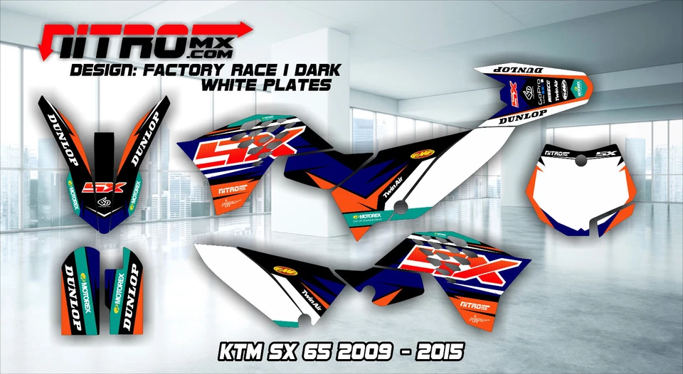Kit gráfico NitroMX para KTM SX 65 SX65 2009 2010 2011 2012 2013 2014 2015 calcomanías Foto 1 de 1