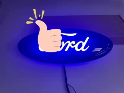 LED Illuminated Emblem For Ford 9 Inch F150 Front Grill or Tailgate Blue Light Foto 1 de 4