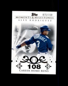 2008 Topps Moments and Milestones #1 Alex Rodriguez \150 (ref 164757) - Picture 1 of 2