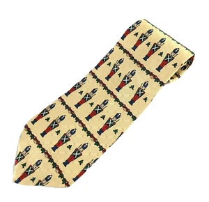 Barbara Blanko Sammlerstücke Spielzeug Soldat Herren Krawatte Seide Creme Weihnachten Mistelzweig - Bild 1 von 3