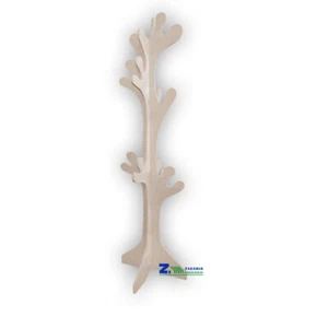 APPENDIABITI DA TERRA A FORMA DI ALBERO IN LEGNO BEIGE CM 40X170 H SHABBY CORDA - Foto 1 di 5