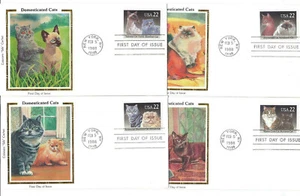 2372-75 Cats Colorano "Silk" Cachet set of 4 single FDCs - Picture 1 of 1