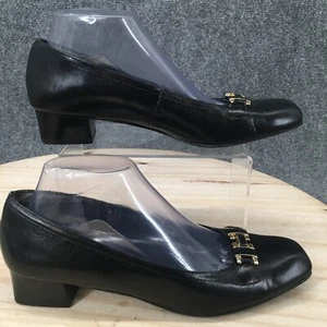 Mark Lemp Walking Cradles Womens 9.5 4A Dress Pumps Black Block Heels Classic - Picture 1 of 10