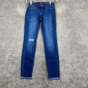Hollister Vintage Stretch Super Skinny Jeans Juniors 1R W25 L30 Blue Low Rise - Picture 1 of 10