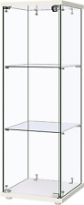 3 Layers 15.7''W X 15.7''D X 47.2''H Glass Display Cabinet Countertop Showcase w
