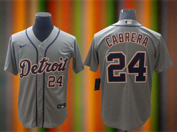 Grey Nike MLB Detroit Tigers Road Jersey - JD Sports Ireland