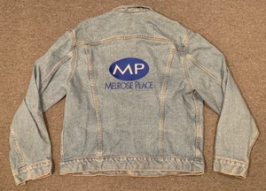 Vintage Melrose Place Jean Denim Jacket Sz L TV Show Promo - Picture 1 of 5