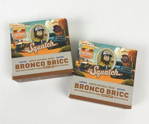 Dr. Squatch Bronco Bricc Men's Natural Soap 5 oz Heavy Grit 2 Pack - Picture 1 of 6