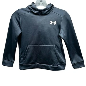 Under Armour Fleece Lined Graphic Hoodie Boys Youth Small Black - Picture 1 of 5