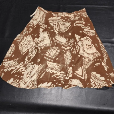 Falda forrada floral marrón Alfred Sung para mujer 4 Foto 1 de 4