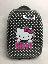 Hello Kitty Hard Shell Girls Carry-On Rolling Suitcase Luggage Black White Pink