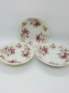  Meito Norleans Made in Japan ROSANNE Fruit Bowls Set Of 3 Gold Trim 5 3/4" - Picture 1 of 5