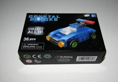 BLOQUES DE CRISTAL DE TRONCO CEREBRAL COCHE DE POLICÍA INDIVIDUAL (36) piezas TÚ CONSTRUYES NUEVO Foto 1 de 2