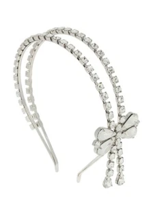 AUTHENTIC -ALESSANDRA RICH Dazzling Crystal Double Band Statement Headband - Picture 1 of 6