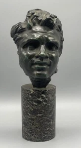 Art Nouveau Bronze Bust Of A Faun With Marble Base Lost Wax By Susse Frères 20th - Picture 1 of 7