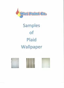 Samples of Plaid Wallpaper in Wet Paint Company Store - Picture 1 of 13