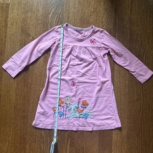 Girls Size 3-4 Pink Dress 100% Cotton with Embroidery and appliqués - Picture 1 of 6