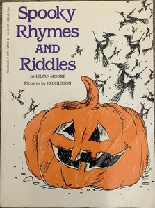 RARE! 1st Vtg PB Edit. Spooky Rhymes & Riddles By Lilian Moore Book 1972 GOOD!!! - Picture 1 of 7