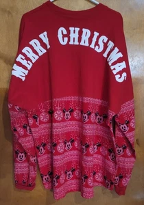 Disney Merry Christmas Mickey Mouse Red Spirit Jersey Shirt XXL leicht gebraucht - Bild 1 von 3