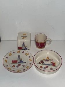 VTG 1992 Tiffany&Co Tiffany Toys Child Plate, Bowl, Cup, Money BankDrummer Boy - Picture 1 of 10