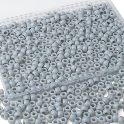 Cuentas de pony grises 9 mm cuentas de pony para pulseras cuentas grises a granel para trenzas artesanías F Foto 1 de 4