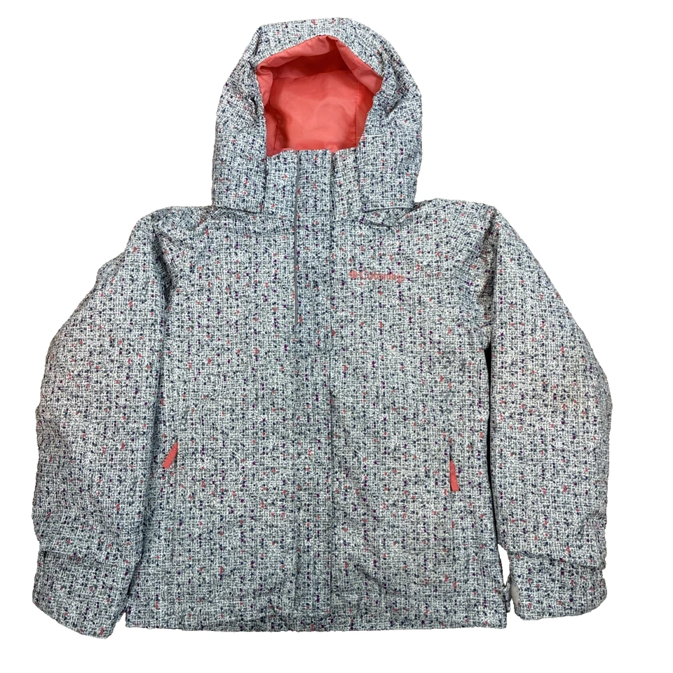 Columbia Bugaboo Interchange Girls XS 3-in-1 Omni-Tech Hooded Grey/Peach Jacket - Image 1 of 4