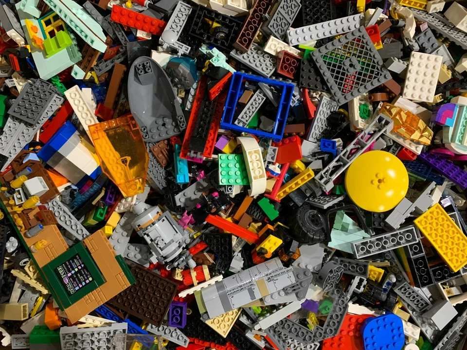 LEGO 5 libras (lbs) a granel de ladrillos genuinos surtidos, piezas y piezas Foto 1 de 4