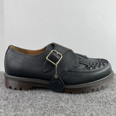 Dr. Martens Ramsey Monk Kiltie Black Leather Creepers Buckle Men's Size 12 NWT - Image 1 of 4