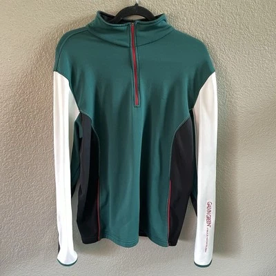 Galvin Green Pullover Mens Medium  Green Insula Tech 1/4 Zip Golf Sweater - Image 1 of 4