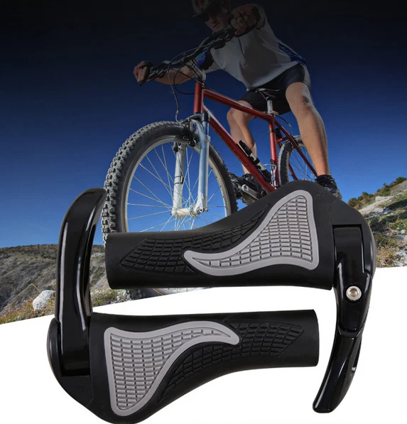 MTB Fahrrad Faltrad Lenkerh?rchen Lenkergriffe Aluminium Bar Ends Schwarz/ Wei? - Bild 1 von 4