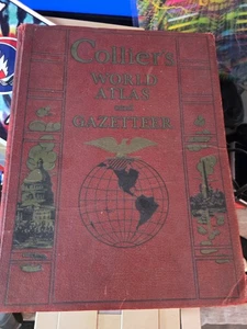 Collier's World Atlas And Gazetteer 1935/36 Antique - Picture 1 of 3
