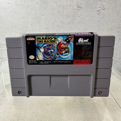 Mario's Time Machine SNES Super Nintendo Video Game Educational - Image 1 of 3