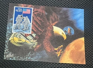 U.S. Priority $2.40 Moon Landing Scott #2419 FDC Maxicard First Day - Picture 1 of 2