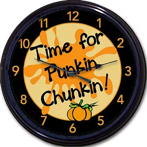 Pumpkin Chunking Time For Punkin Chunkin! Wanduhr Sport Man Cave Neu 10" - Bild 1 von 1