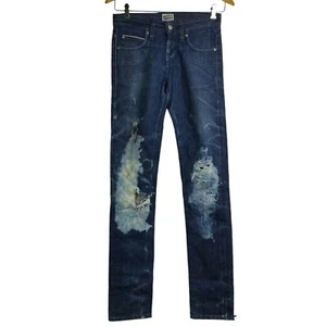Naked Famous Skinny Guy 28 Mens Selvedge Multicolor Fill Paint Distressed 36" - Picture 1 of 15