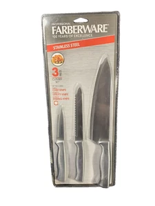 Professional Farberware Stainless Steel 3 Piece Cutlery Set - NEW - Picture 1 of 4