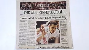 Obama WALL STREET JOURNAL 01 20 09 Presidente 44. Edición agotada de coleccionista - Imagen 1 de 8