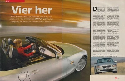 BMW Z4 3.0i mit 231 PS - Testbericht von 2003 auf 6 Seiten - Изображение 1 из 2