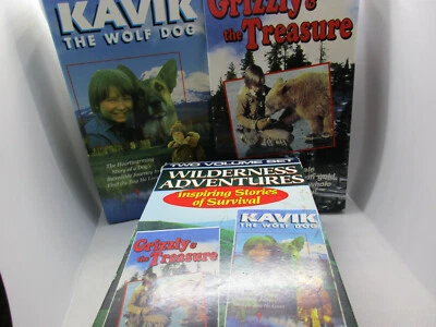 VHS Kavik the wolf dog Grizzly & the Treasure Wilderness Adventures Two Volumes - Image 1 of 2