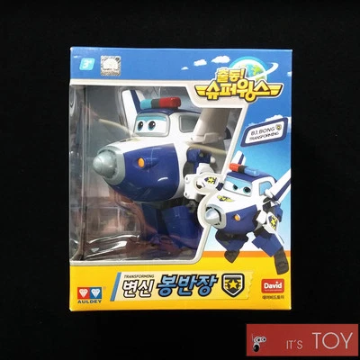 Super Wings BJ.BONG Paul Transforming Police Air Plane Figure set Korea Auldey - Image 1 of 4
