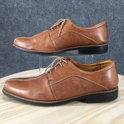 Sapatos sociais masculinos Sandro Moscoloni 14 D Oxford marrom com cadarço casual biqueira amêndoa - Imagem 1 de 4